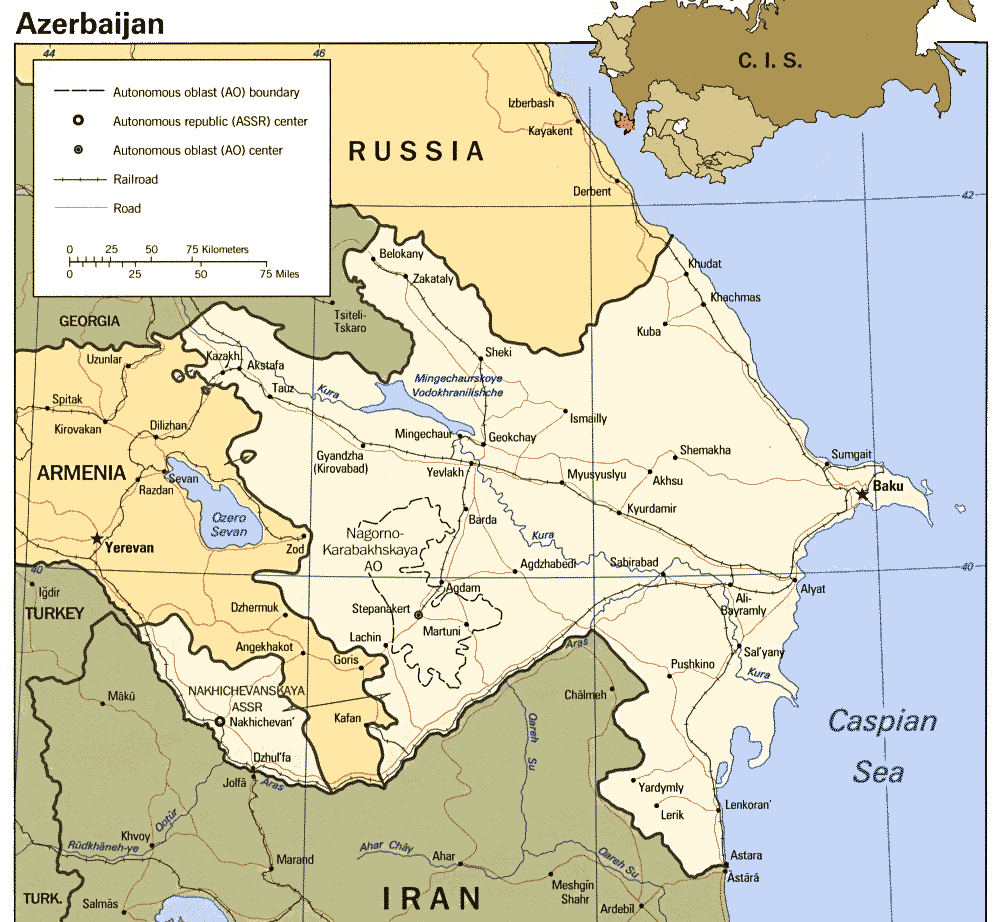 nagorno karabakh azerbaijan map